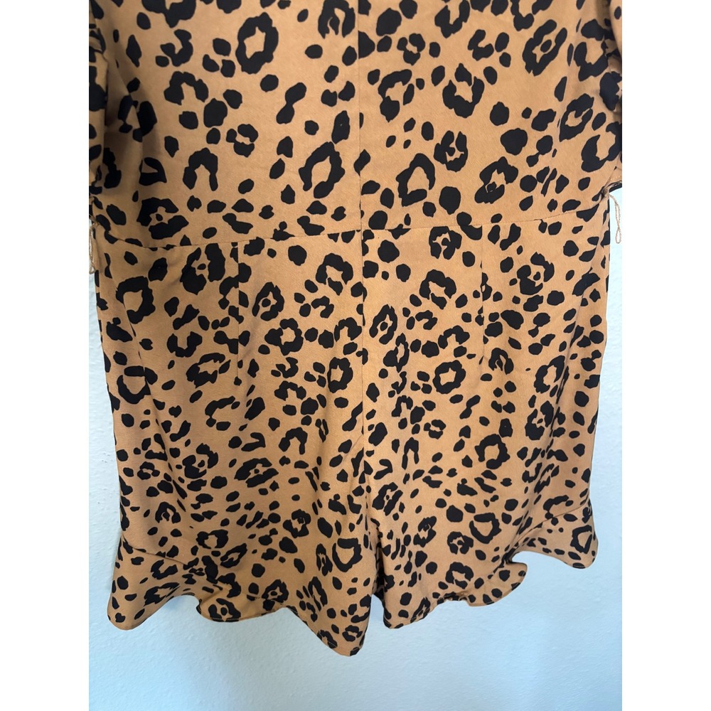 Lovers + Friends Tan Leopard Print Deep V Romper - Picture 10 of 12
